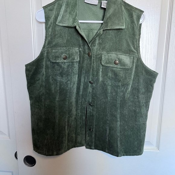 Green Corduroy Vest - Picture 1 of 4